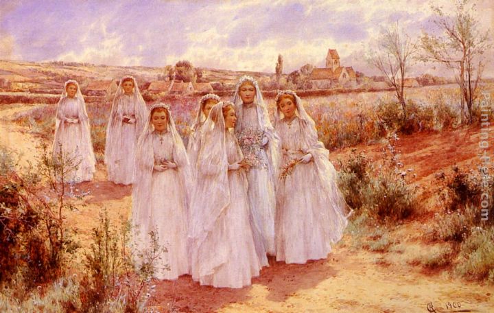 Returning From Confirmation painting - Alfred Glendening Returning From Confirmation art painting